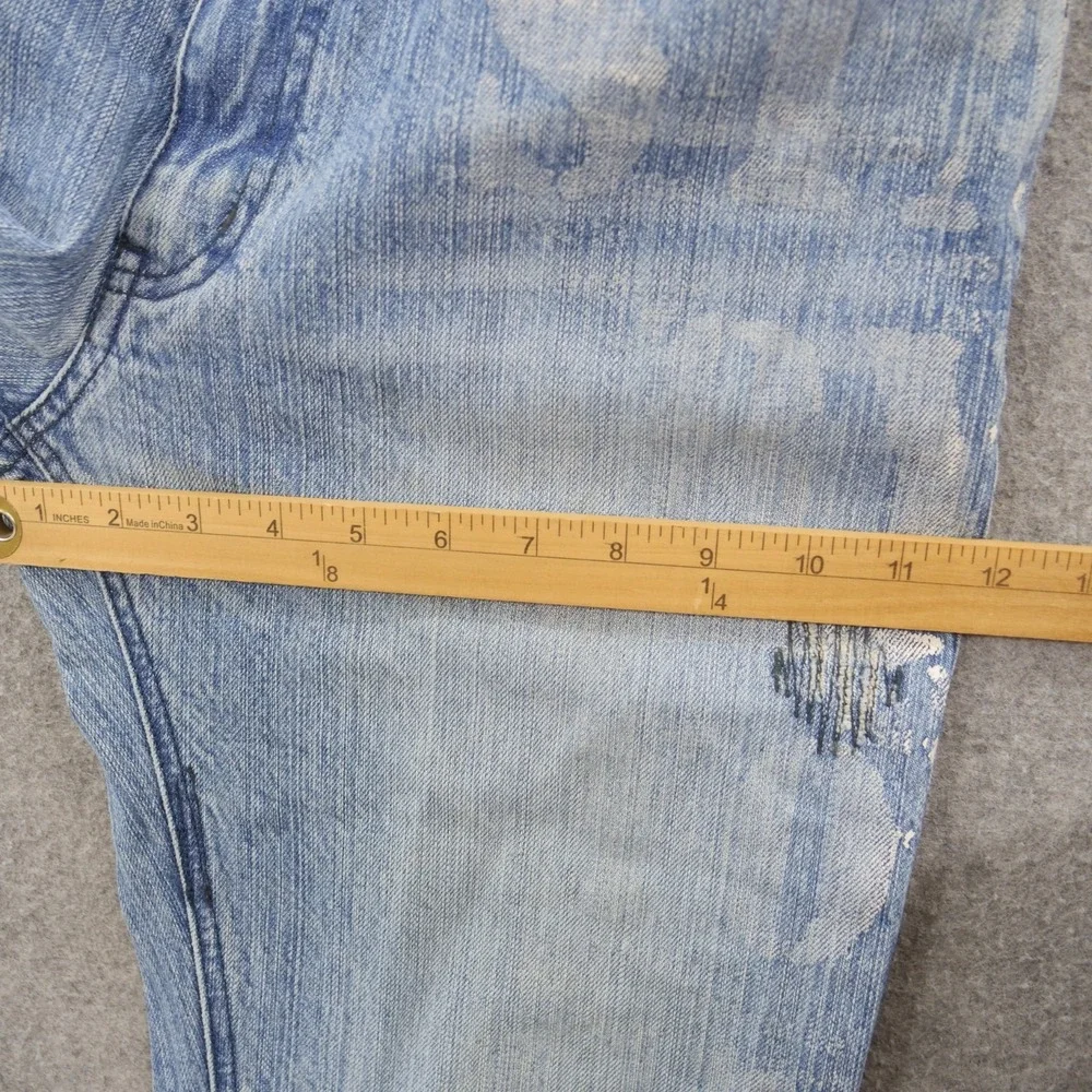 Rupert Edge Jeans Mens 32 XL Blue Straight Leg Japanese Denim Distressed